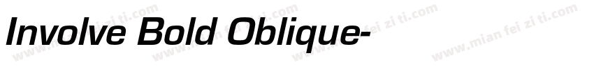 Involve Bold Oblique字体转换